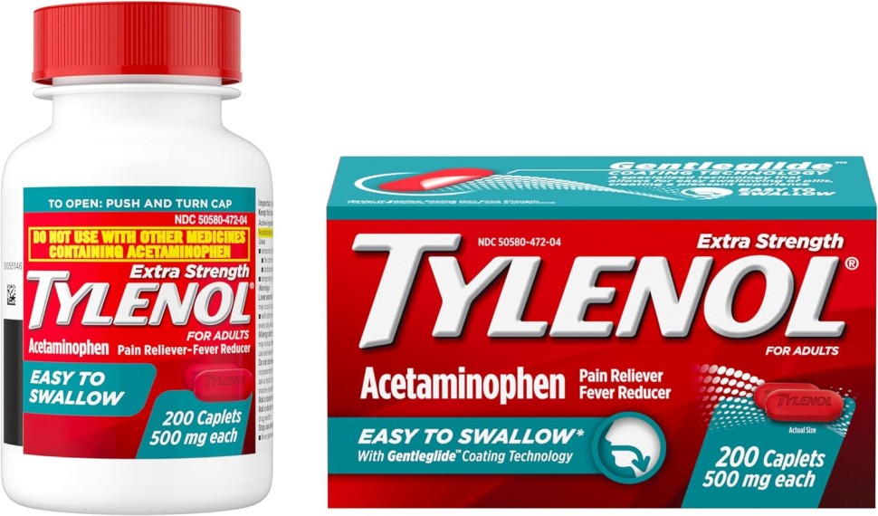 Tylenol Extra Strength — ацетаминофен 500 мг (200 таб)