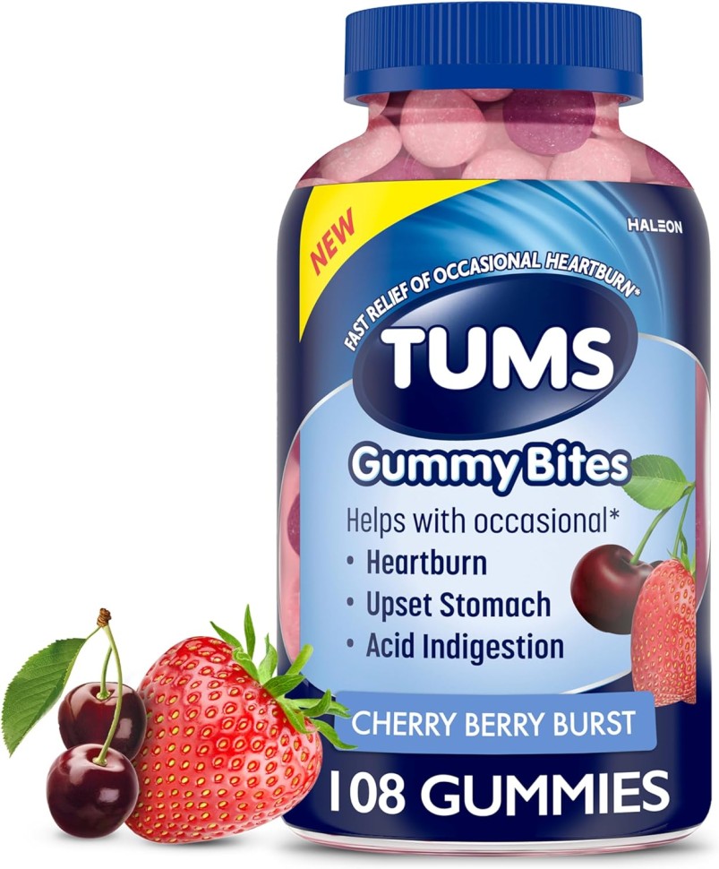 TUMS Gummy Bites — жевательные антацидные пастилки (108 шт.)