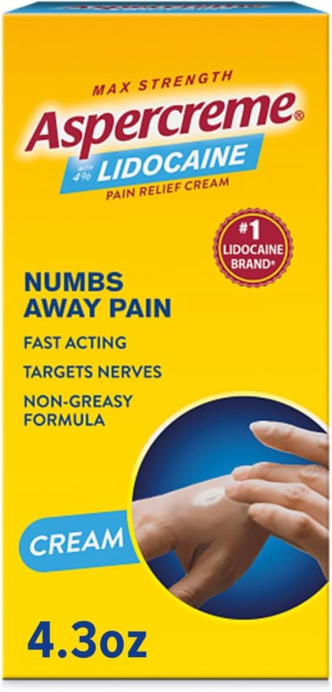 Aspercreme Lidocaine Cream 4% 4oz (122гр)