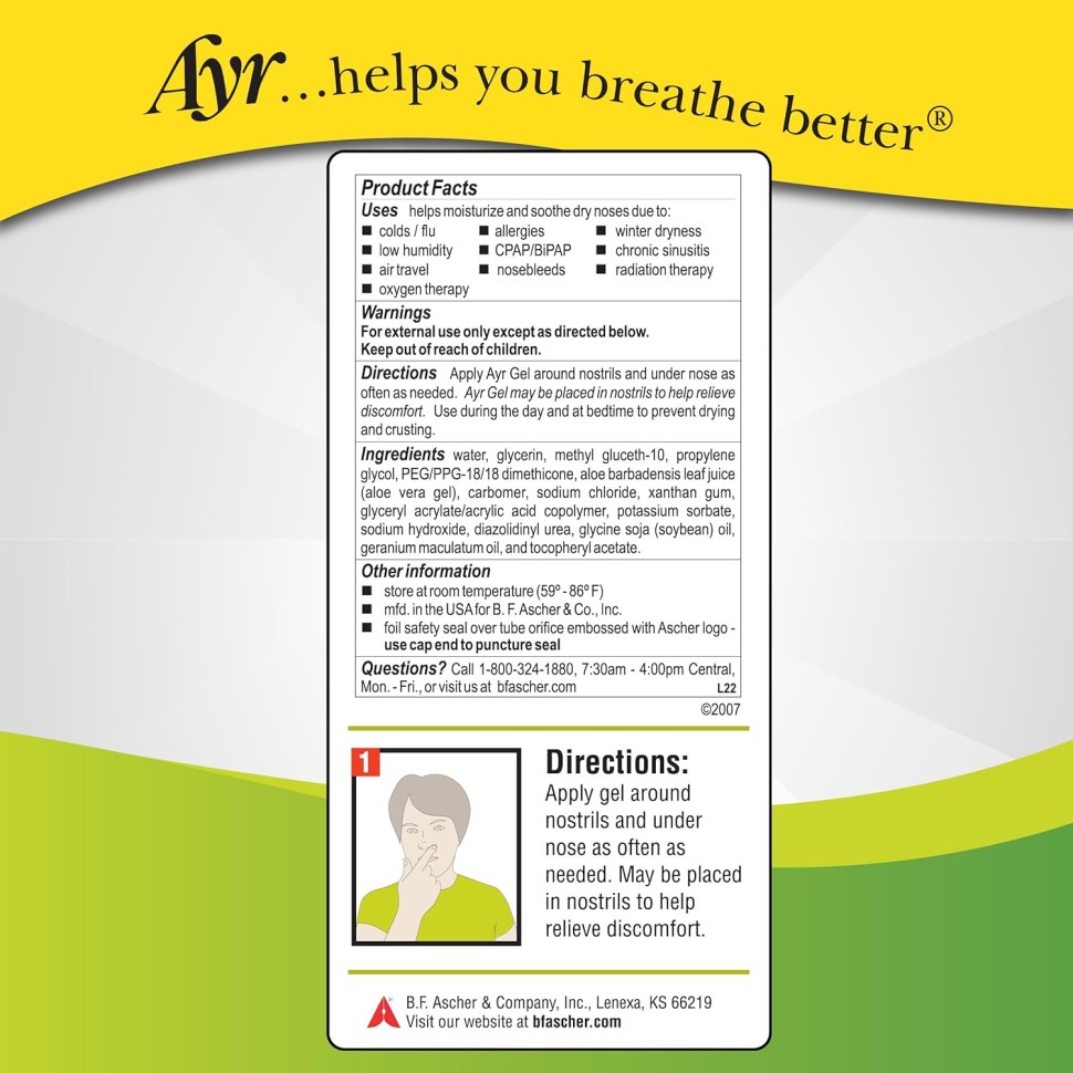 Ayr Saline Nasal Gel (14.1гр/0.5oz)